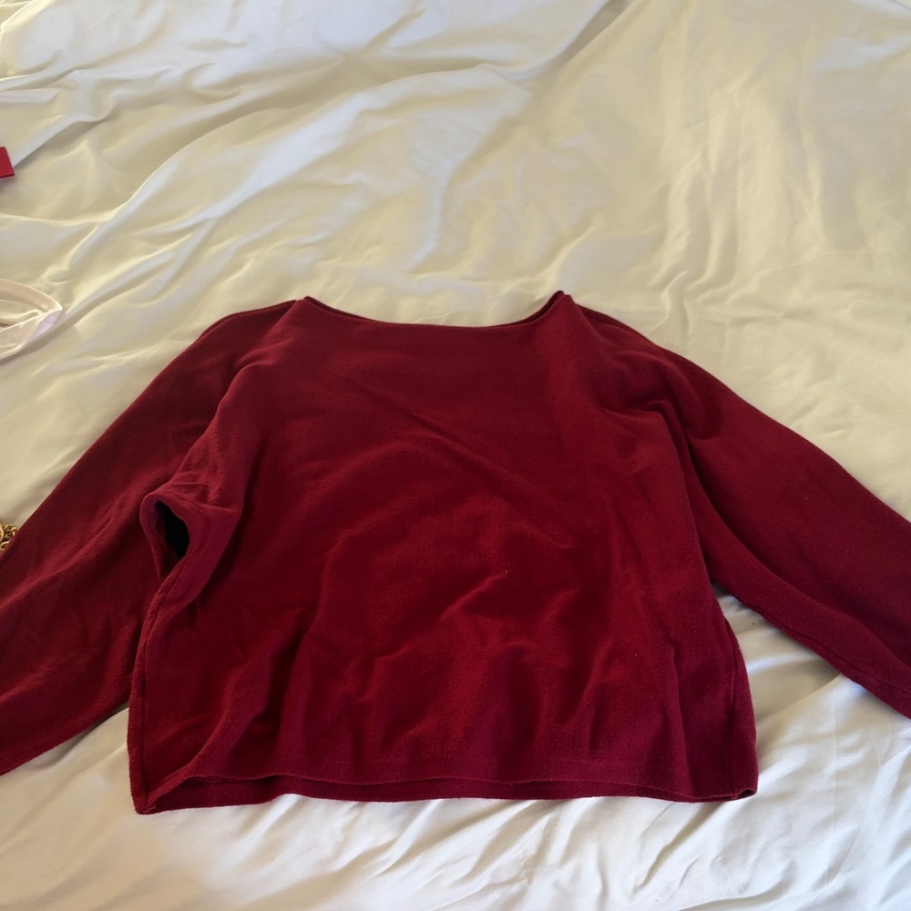 Red Long Sleeve Top